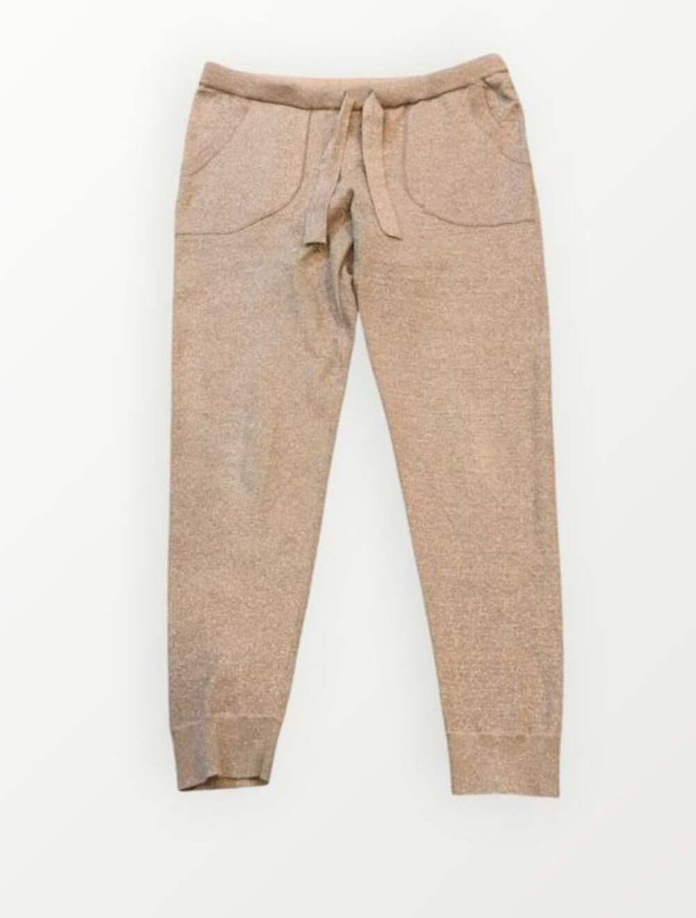 Gustav Knit Jogger Pants Size 38 Metallic Gold